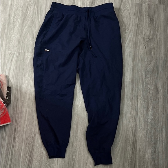 Grey's Anatomy Navy V-Neck Work Scrub Top and Jogger Bottom - Picture 2 of 2